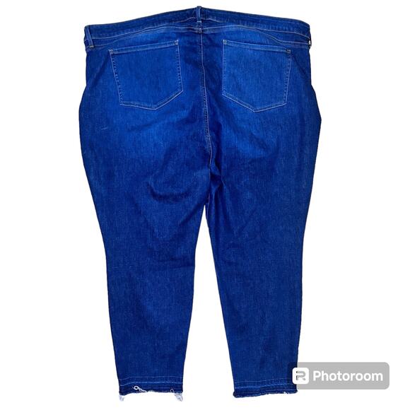 NYDJ Size 26W Ami Skinny Fit Jeans Dark Wash Lift Tuck Technology Raw Hem Ankles - Picture 2 of 11